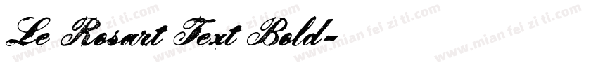 Le Rosart Text Bold字体转换